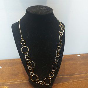 Long Gold Tone Multi-loop Chain